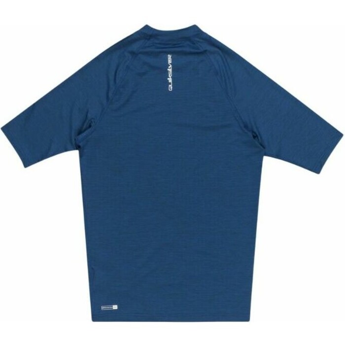 2024 Quiksilver Mens Everyday UV50 Short Sleeve Rash Vest AQYWR03130 - Monaco Blue Heather